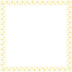 Vector border frame with star on white background