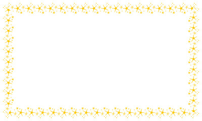 Vector border frame with star on white background