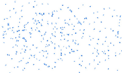 Vector blue confetti isolation on white background