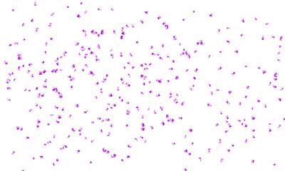 Vector purple confetti isolation on white background