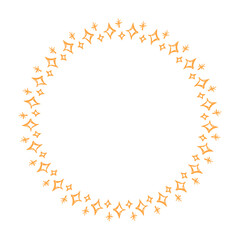 Vector stars frame. round border frames with star