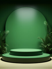 Modern round product advertising podium, booth, stage, product background, promotional event background