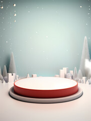 Modern round product advertising podium, booth, stage, product background, promotional event background