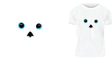 t-shirt design, The owl is looking at the chick