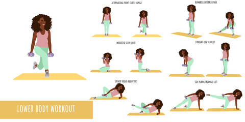 Healthy woman doing lower body workout