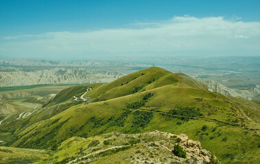Naklejka premium Toguz-Toro pass in Kyrgyzstan