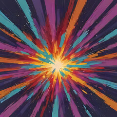 a vibrant and dynamic abstract background with a fusion of warm and cool colors, reminiscent of a cosmic explosion