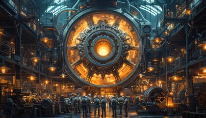 Fototapeta premium The Future of Energy: A Glimpse into the World of Nuclear Power Generative AI