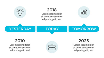 Infographic design template, Timeline concept with years, Can be used for workflow layout, diagram, banner, webdesign, presentations, banner, flow chart, concept with 5 steps. Vector illustration