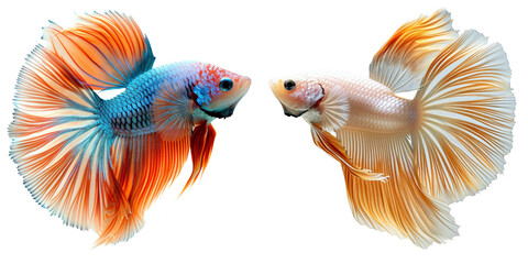Aquarium Fish Set Isolated on Transparent or White Background, PNG - obrazy, fototapety, plakaty