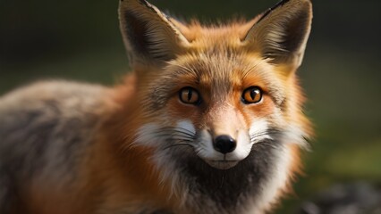 Close up of a fox in the forest