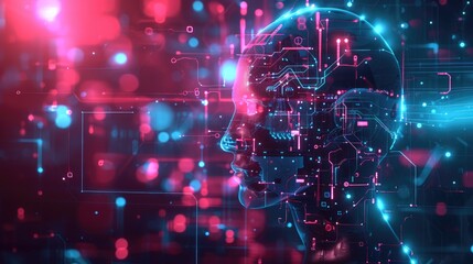 Obraz premium Artificial intelligence technology background