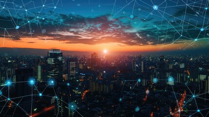 smart city artificial intelligence technology background