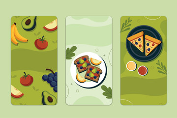 a set of eating icon logo vectors