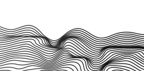 Vector abstract wavy, curve and ocean flowing dynamic lines isolated on transparent background. wavy ocean curve lines, Design for banner, flyer, cover, technology, science, brochure, ocean.