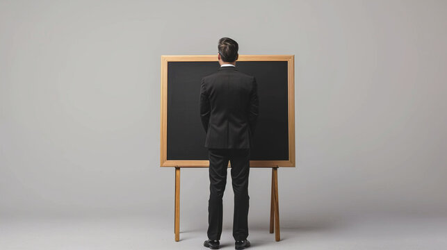 mannequin holding a blackboard