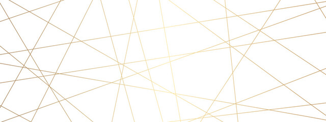Seamless luxury geometric premium golden random chaotic lines on transparent background. Luxury banner presentation gold line vector, illustration.