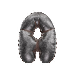 3D rough metal balloon letter A