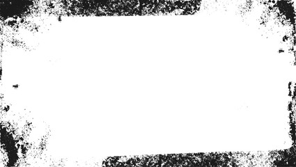 Fototapeta premium Grunge frame and border. Black and white grunge. Distress overlay texture. Dust and rough dirty wall background. Distress illustration simply place over object to create grunge effect.
