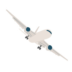 airplane flying in flat style, vector