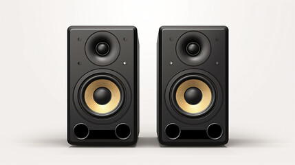 A new black bookshelf speaker