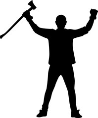 Lumberjack silhouette