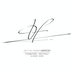 SIGNATURE INITIAL LETTER DF, Brushstroke As Letter Logo Design. luxury initial logo design, Initial Letter As Logo, Hand Drawn Signature Logo.