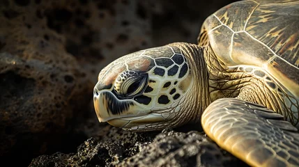 Foto op Canvas Generative AI : photo of Sea turtle in the Galapagos island © The Little Hut