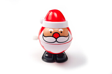 Toy Santa Claus, small in size, lively, jumps and opens his mouth.