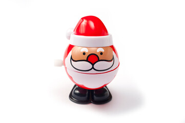 Toy Santa Claus, small in size, lively, jumps and opens his mouth.
