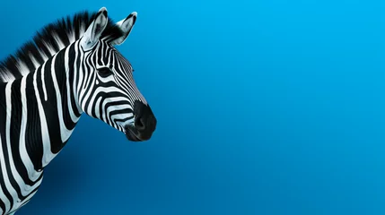 Fototapeten Abstract 3D background with a zebra © Cybonad