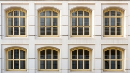 Fototapeta na wymiar Spacious White Building With Numerous Windows, Ideal for Various Uses. Luxury trendy wallpaper. Banner.