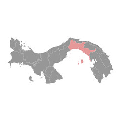 Obraz premium Panama Province map, administrative division of Panama. Vector illustration.