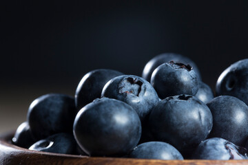 Bowl of blueberries.