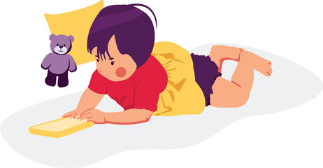 Baby playing with phone