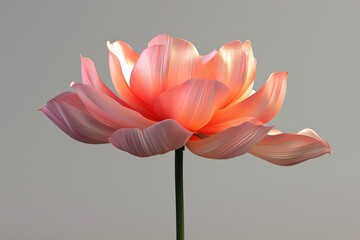 flower’s petals exhibit a gradient of colors from a soft pink to a vibrant orange