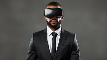 businessman in Virtual reality