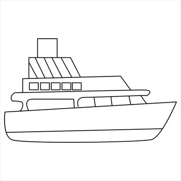 recommend clip art: 
                    Continuous one line drawing of ship line art drawing vector illustration