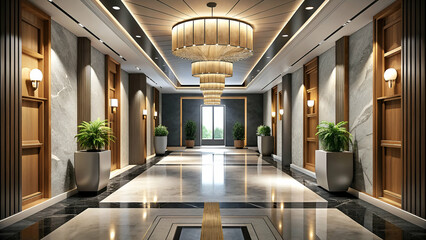 Modern and sleek hall interior design.