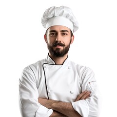 Chef in white background