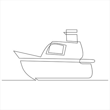 recommend clip art: 
                    Continuous one line drawing of ship line art drawing vector illustration