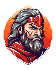 warrior esport logo art illustrations for stickers, logo, tshirt design, poster etc
