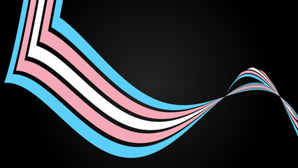 International Transgender Day of Visibility vector. Waving transgender flag isolated on a white background. Transgender Day of Visibility Poster, March 31. Important day. vector illustration