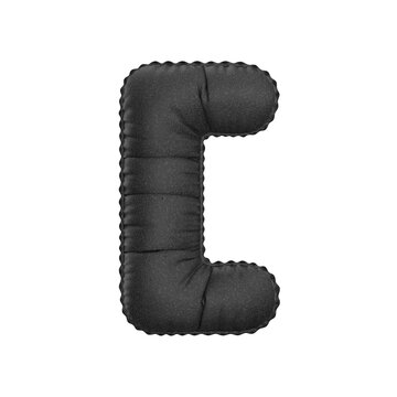 3D black leather balloon Square Brackets [] symbol