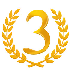 gold laurel wreath on transparent background 