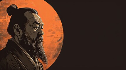 Confucius Philosopher Design: Minimal with Quote Space