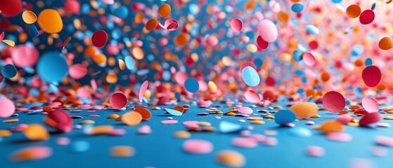 Colorful Confetti Blizzard Generative AI