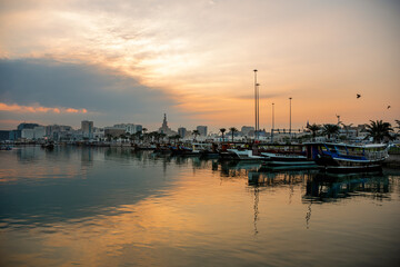 Fototapeta na wymiar Panoramic Doha Skyline Qatar