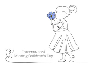 Girl. Forget-me-not. One line