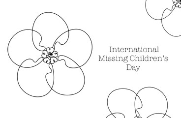 Forget-me-not. Flower. Symbol. One line